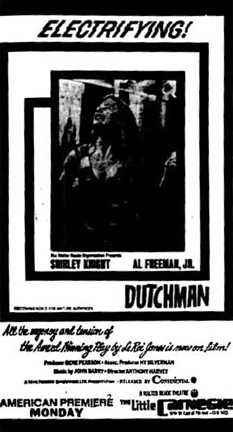 Dutchman 1966 Film